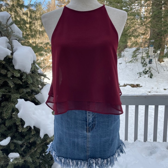 FOREVER 21 Frayed Denim Mini Skirt - Picture 4 of 11